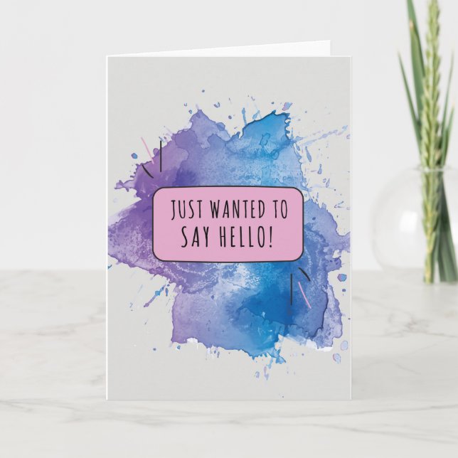 Cartão Só queria dizer olá (Frente)
