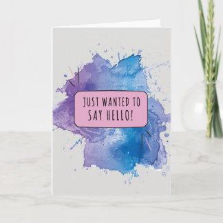 Cartão Só queria dizer olá