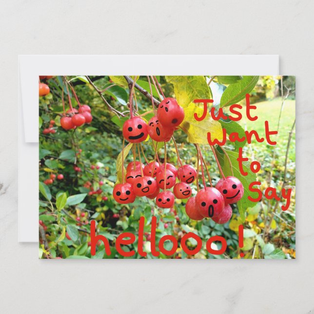 Cartão Só quero dizer Hellooo! (Frente)