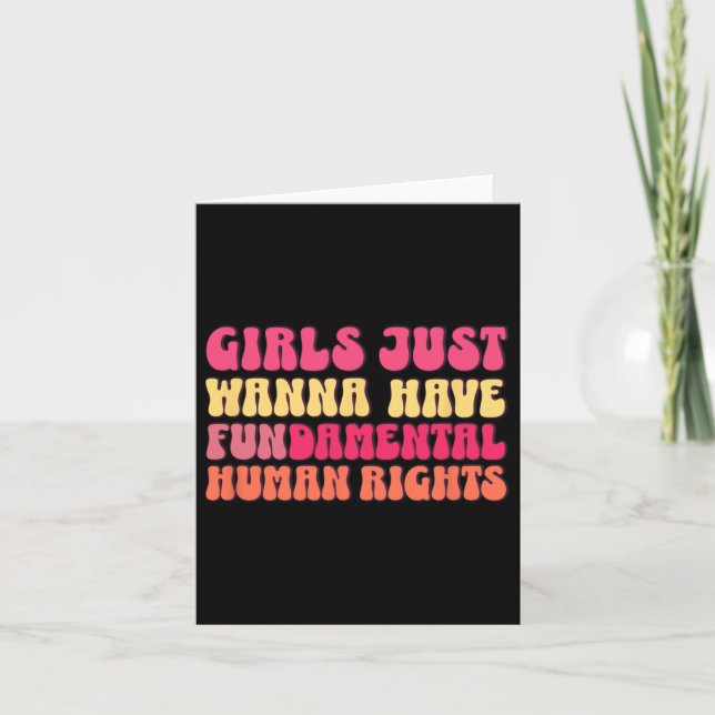 Cartão Só Quero Ter Direitos Fundamentais, Feminista Equa (Frente)