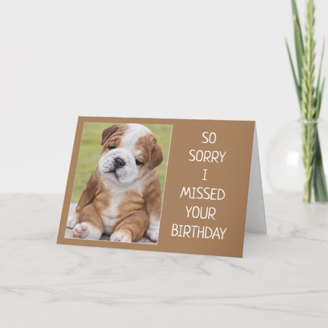 CARTÃO SO SORRY "I MISSED YOUR BIRTHDAY" (Frente)