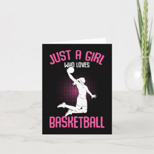 Cartão Só uma garota que ama garotas de basquete