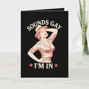 Cartão Soa Gay, estou em lésbica Cowgirl Howdy LGBTQ