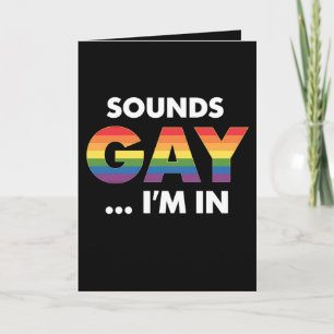 Cartão Soa Gay, sou Rainbow LGBTQ Pride