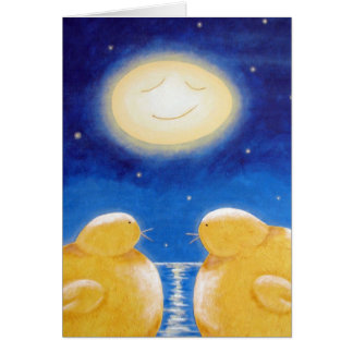 Cartão Sob a lua completa do ovo