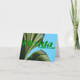 Cartão Sob A Placa De Nota Da Árvore Palm