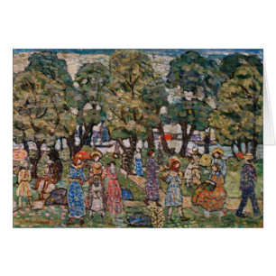 Cartão Sob as Árvores por Maurice Prendergast, Arte Fino