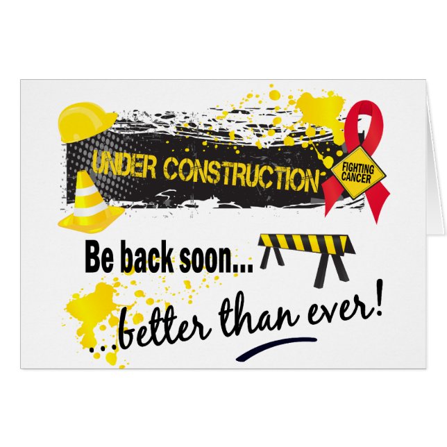 Cartão Sob o cancer de sangue da construção (Frente Horizontal)