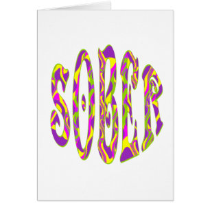 Cartão SÓBER Retro 60's Art Psicedélico