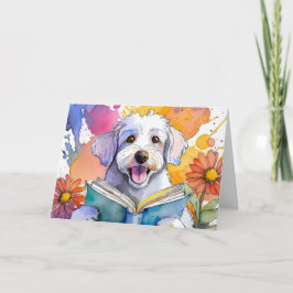 Cartão Sober Schnoodle com Grande Aniversário de Recupera