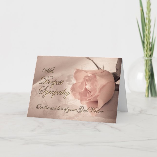 Cartão Sobre a morte de uma madrinha (Frente)