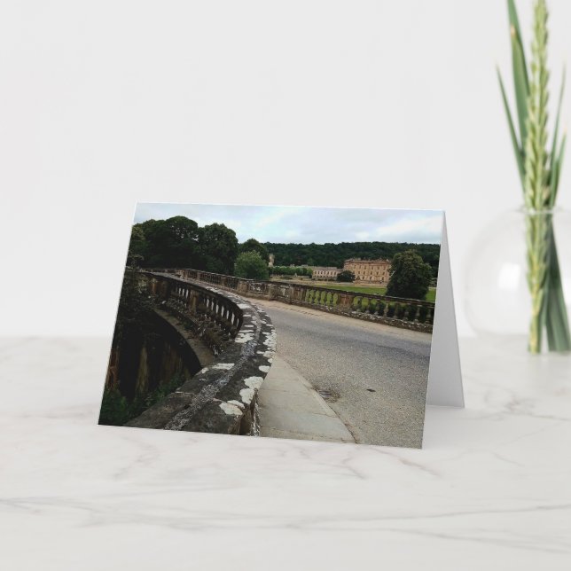 Cartão Sobre a ponte, para Chatsworth. (Frente)