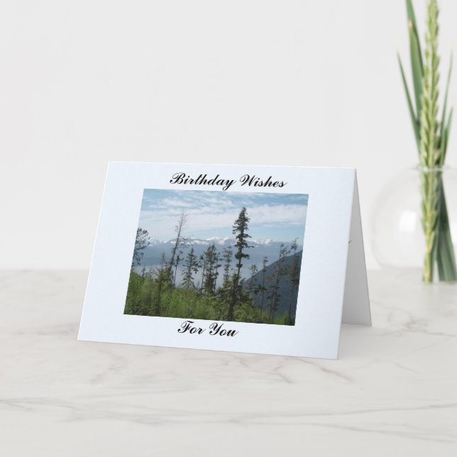 Cartão Sobre as montanhas (Frente)