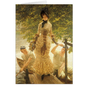 Cartão Sobre as Tâmisas de James Tissot, Realismo Vintage