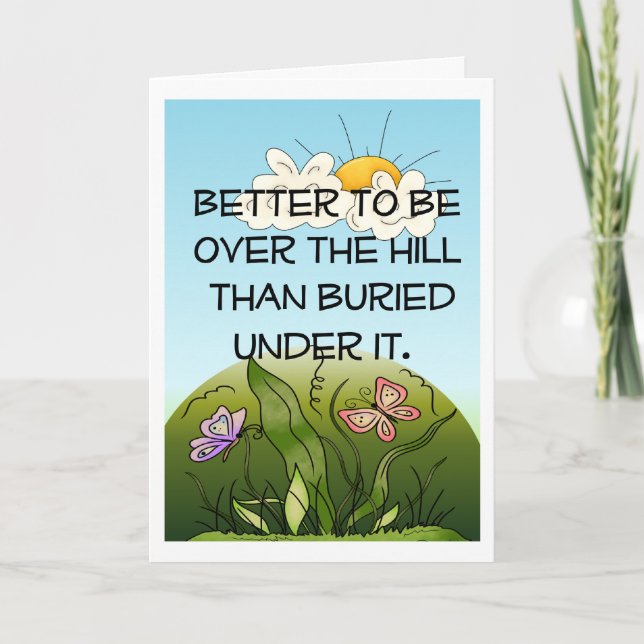 Cartão Sobre o aniversário do monte (Frente)