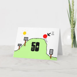 Cartão Sobre o Hill-50º Aniversário-Personalize-O