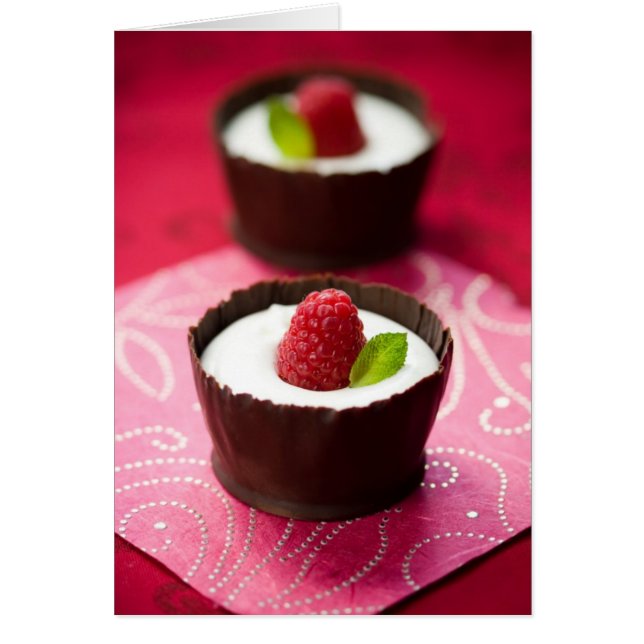 Cartão Sobremesa de chocolate branco (Frente)