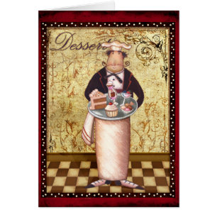Cartão Sobremesa do cozinheiro chefe