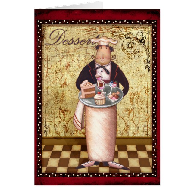 Cartão Sobremesa do cozinheiro chefe (Frente)
