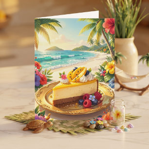 Cartão Sobremesa Tropical Feliz Aniversário Nonna