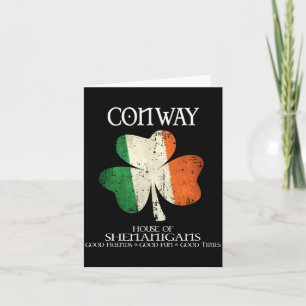 Cartão Sobrenome Conway Família Irlanda Casa Irlandesa De