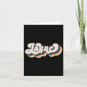 Cartão Sobrenome Personalizado Nome Layne Primeiro Nome L