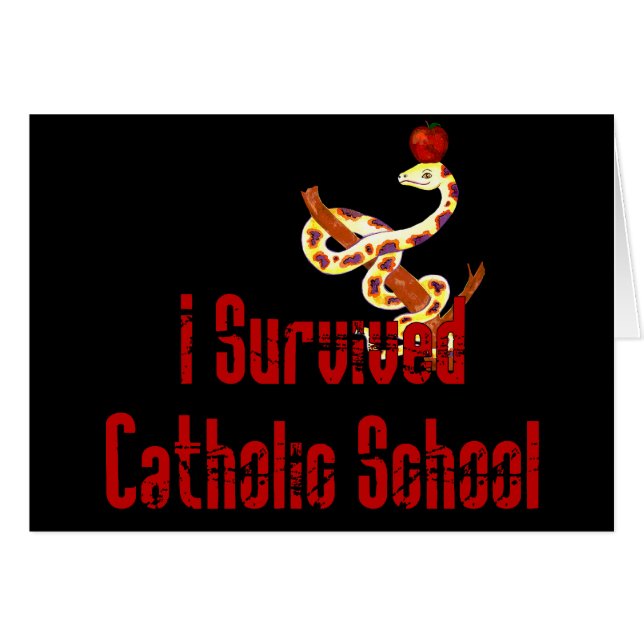 Cartão Sobrevivente da escola católica (Frente Horizontal)