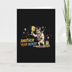 Cartão Sobrevivente de Aniversário de Engraçado Bulldog F