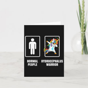 Cartão Sobrevivente Guerreiro de Unicorn Hidrocephalus Co