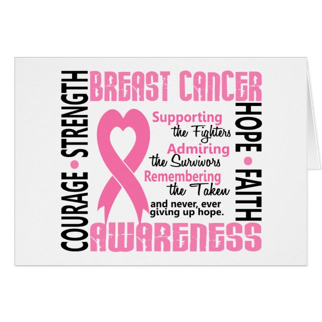 Cartão Sobreviventes dos lutadores tomados o cancro da (Frente Horizontal)