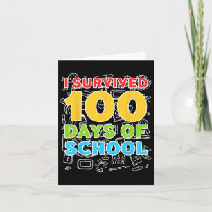 Cartão Sobreviveram 100 Dias De Escola Feliz 100º Dia