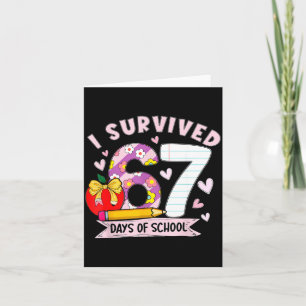 Cartão Sobrevivi 67 Dias De Escola Funil Leopard Estudant
