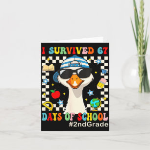 Cartão Sobrevivi 67 Dias De Escola Funny Goose Meninos 2º