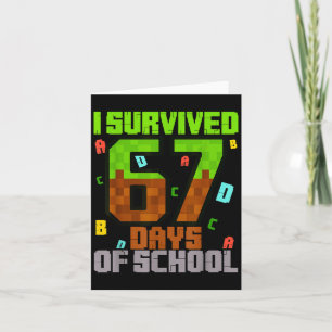 Cartão Sobrevivi 67 Dias De Escola Meme Divertido Six Sev
