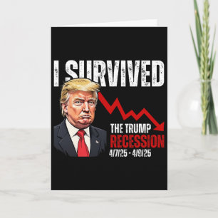 Cartão Sobrevivi à Recessão de Trump 4725 4925 Trump Rec