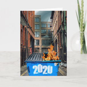 Cartão Sobrevivi ao Incêndio no Lixo de 2020 Feliz Ano No