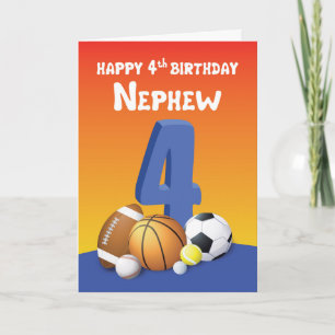 Cartão Sobrinho 4º Aniversário do Esportes