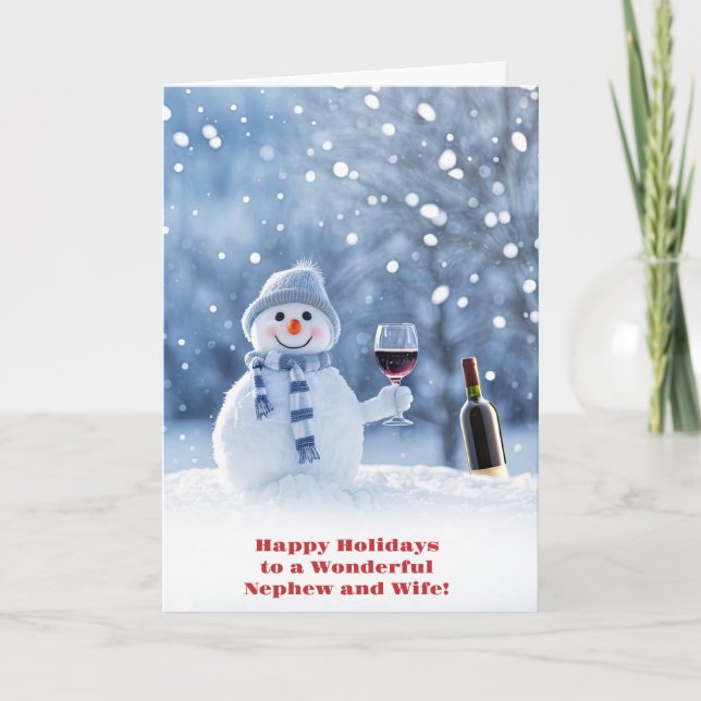 Cartão Sobrinho e Esposa sobrinha no Natal da Lei (Frente)