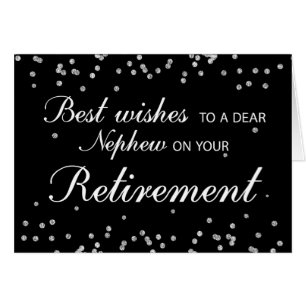 Cartão Sobrinho, Parabéns de aposentadoria preto + prata