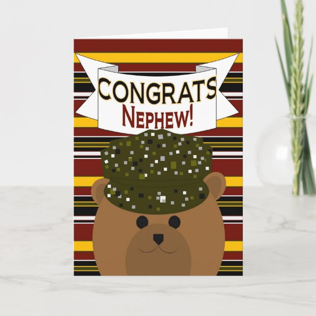 Cartão Sobrinho - Parabéns Soldado do Exército! (Frente)