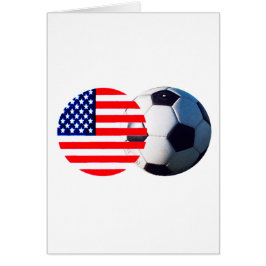 Cartão Soccer Ball & USA Flag MUSEUM Zazzle