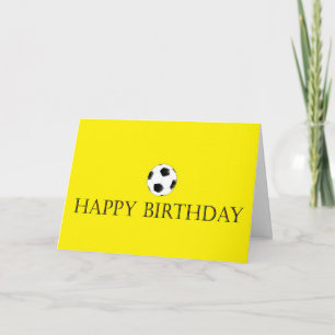 Cartão Soccer Birthday Card