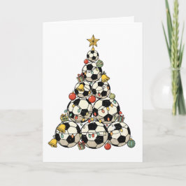 Cartão Soccer Christmas Tree