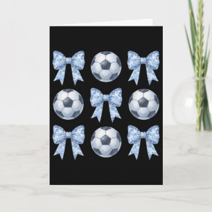 Cartão Soccer Coquete Toalete Arco Azul Mãe de Futebol Fo
