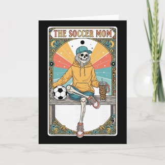 Cartão Soccer Mom Tarot Card Skeleton Coffee Byll Sidelin