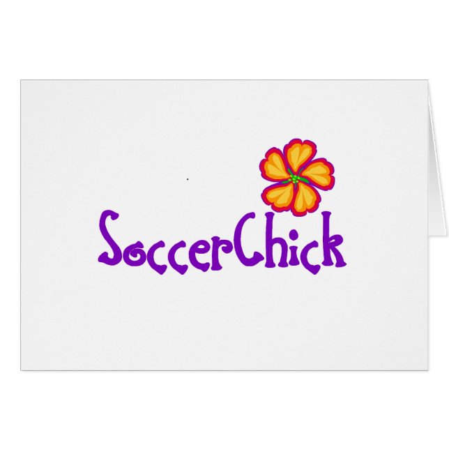 Cartão SoccerChick FlowerDark (Frente Horizontal)