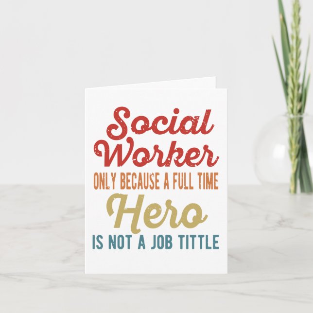 Cartão Social Work Month - Social Worker Hero (Frente)