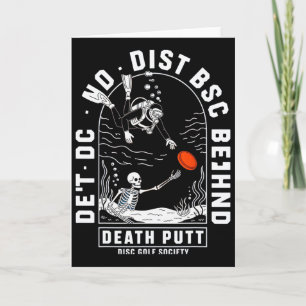 Cartão Sociedade de Disc Golf Death Putt Scu Diver Hallow
