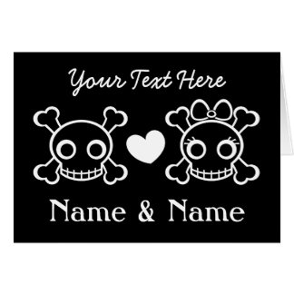 Cartão Sócio bonito dos crânios