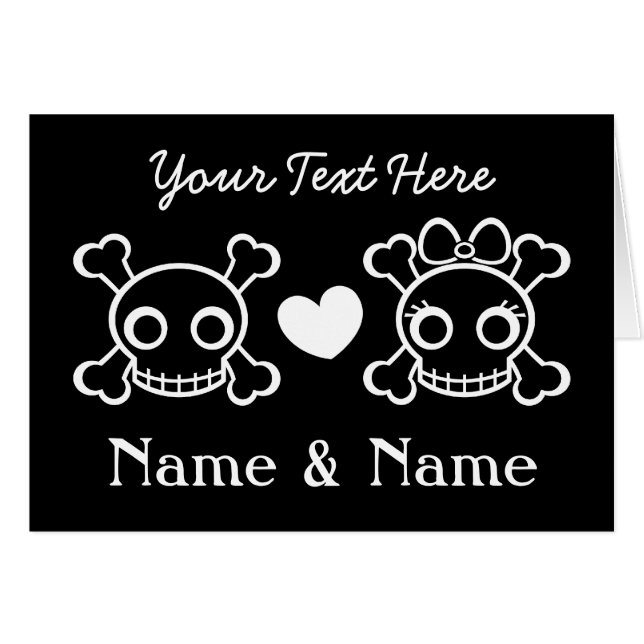 Cartão Sócio bonito dos crânios (Frente Horizontal)